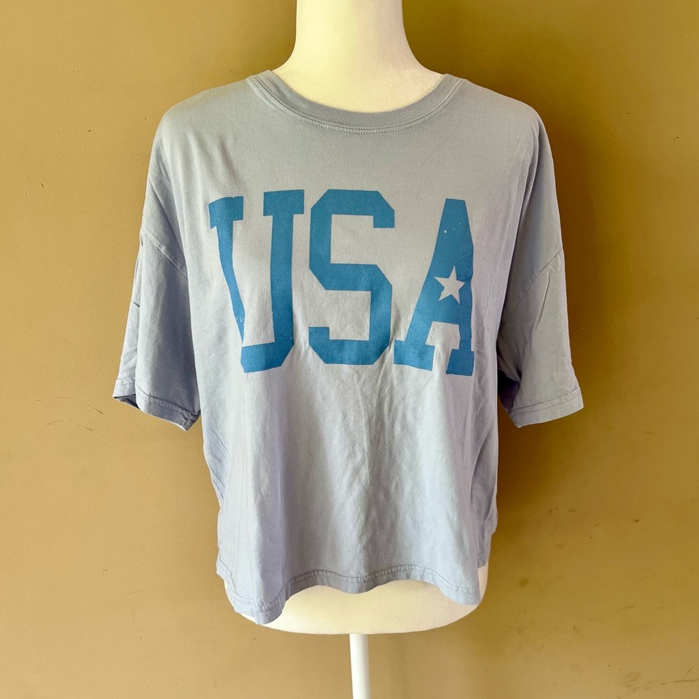 Protrend Large USA Blue Shirt Top Tee